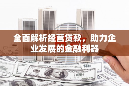 泸县全面解析经营贷款，助力企业发展的金融利器