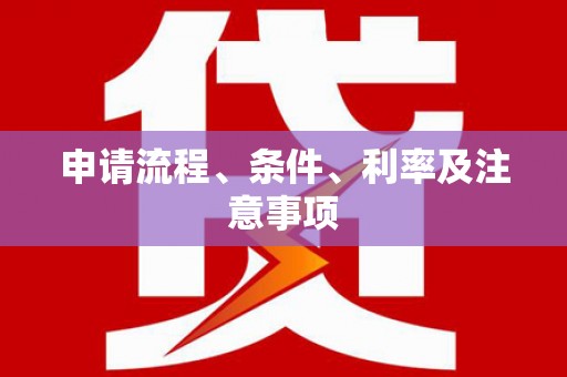泸县申请流程、条件、利率及注意事项