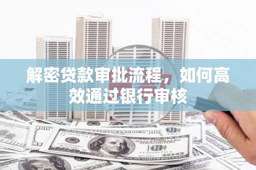 泸县解密贷款审批流程，如何高效通过银行审核