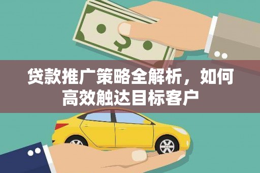 泸县贷款推广策略全解析，如何高效触达目标客户