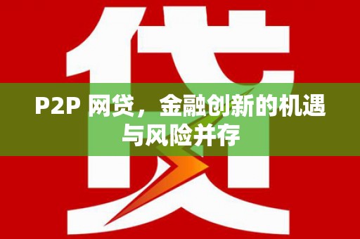 泸县P2P 网贷，金融创新的机遇与风险并存