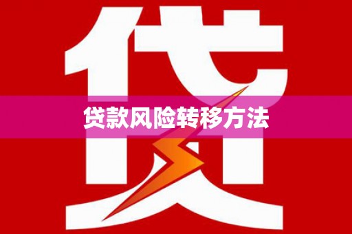 泸县贷款风险转移方法