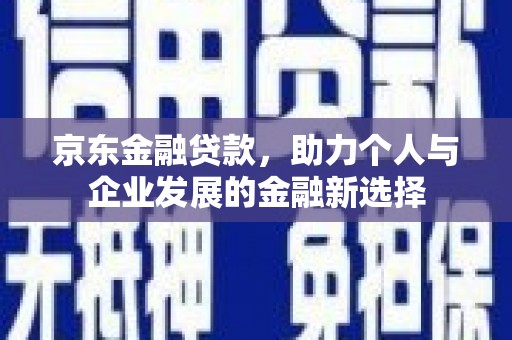 泸县京东金融贷款，助力个人与企业发展的金融新选择