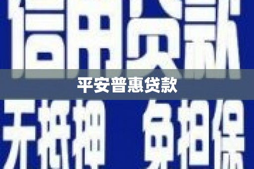 泸县平安普惠贷款